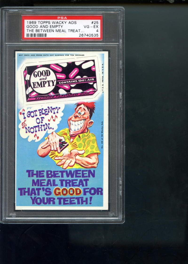 Amazon.com: 1969 Topps Wacky Package Ads #25 Good And Empty The