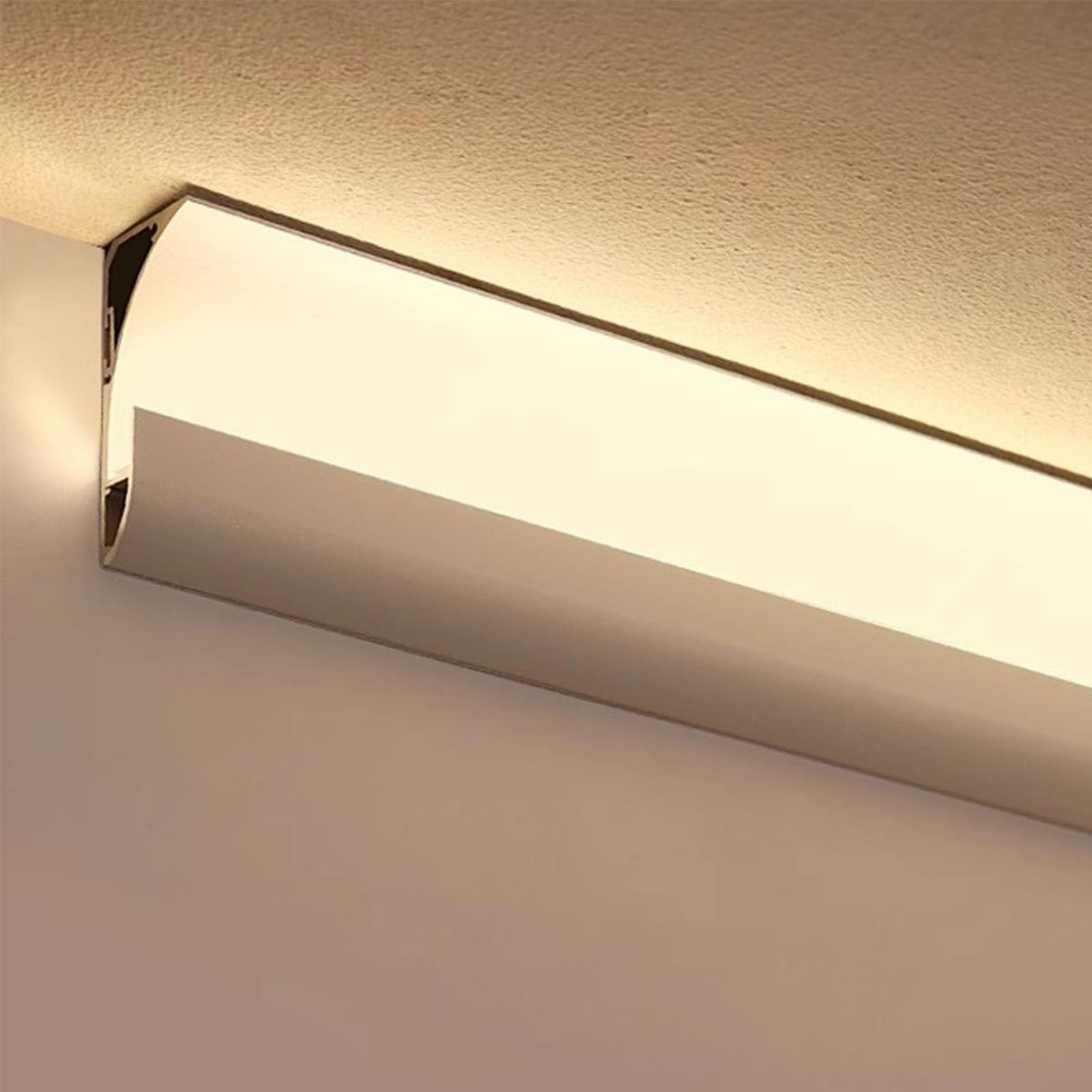 Moldura de Techo, moldura de cornisa - Perfil de Aluminio de 1,8 m para difusor de Pared, luminaria de zócalo, sin LED, decoración del hogar, diseño Elegante