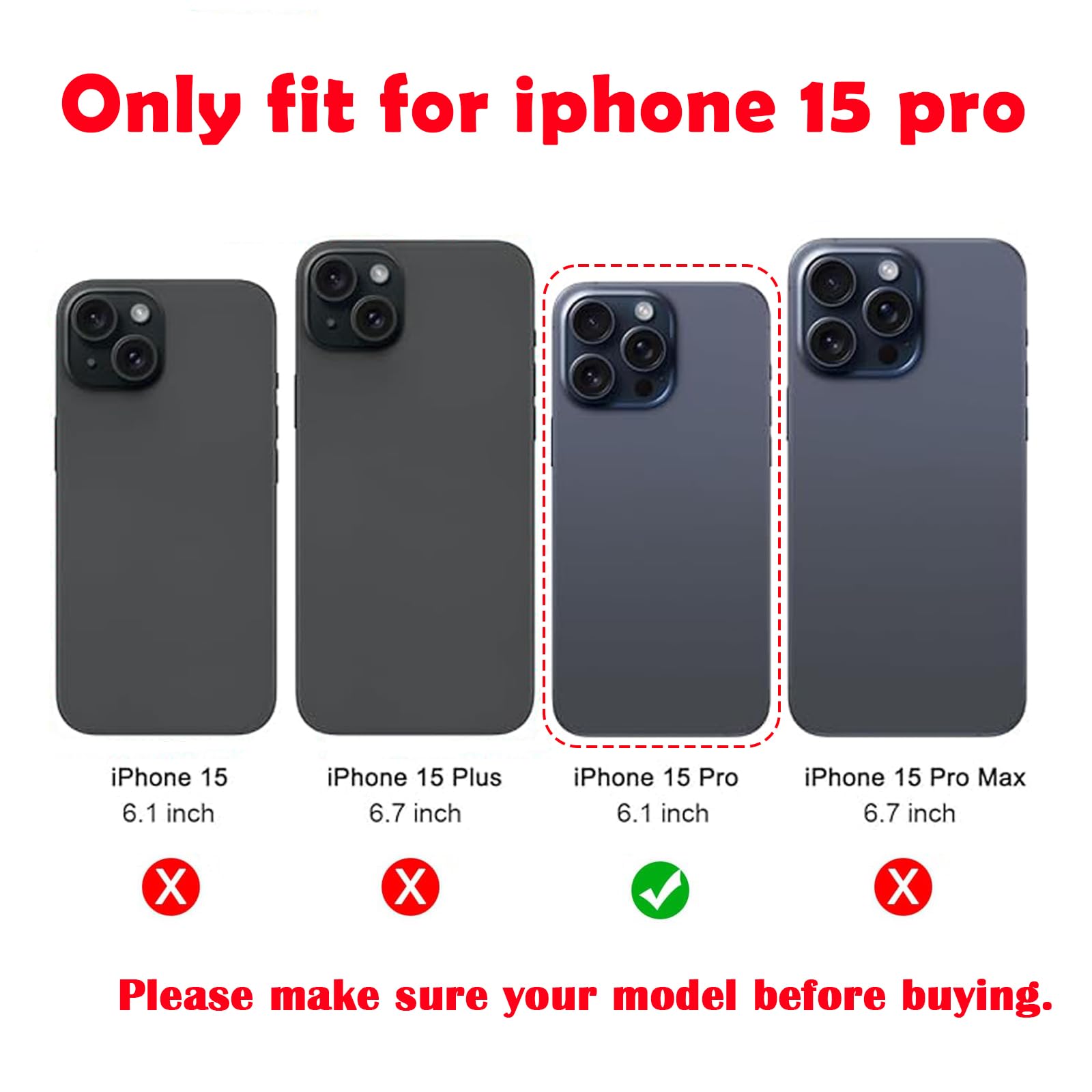 15 Pro Back Rear Camera Lens Glass Replacement for iPhone 15 Pro Camera Glass Replacement with pre-Installed Adhesive and Reparing Toolkits