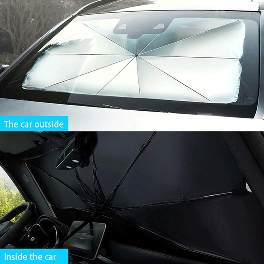 Pare-Soleil De Auto,Couverture De Pare-Brise Automatique Pare-Brise De Pare-Soleil De Voiture Parapluie Pliable Protection UV Pare-Soleil De FenêTre Avant IntéRieure