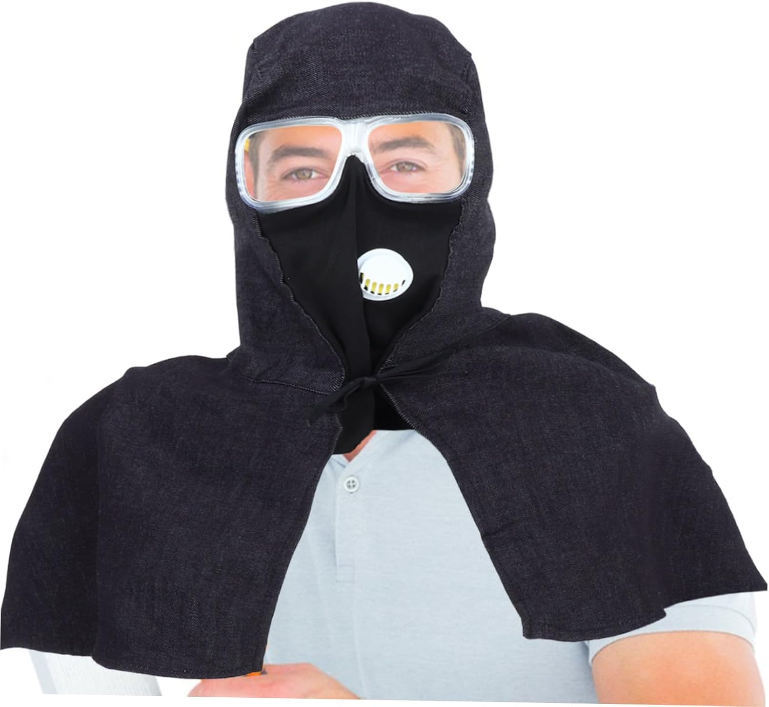 Sandblasting Hood Integrated Denim Cap Neck Protector for Dust for Sanding Cutting and Handling Tasks