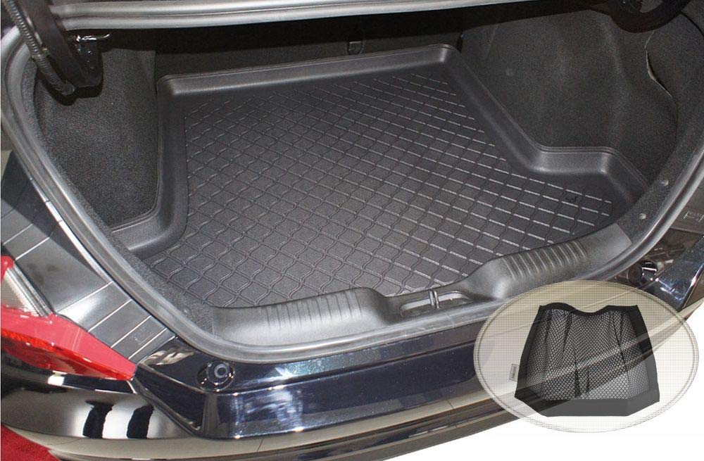 Z3110911 Gummierte Kofferraumwanne fahrzeugspezifisch + Klett-Organizer (Laderaumwanne, Kofferraummatte)