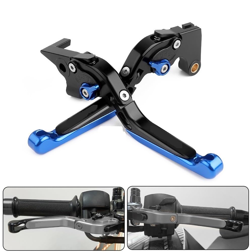 dźwignie sprzęgła motocykla Pasuje do Suzuki GSX S950 GXS-S950 GSXS 950 2021 2022 CNC Dźwignie uchwytu Regulowana składana dźwignia hamulca i sprzęgła Motocykl(Tit Black Tit)