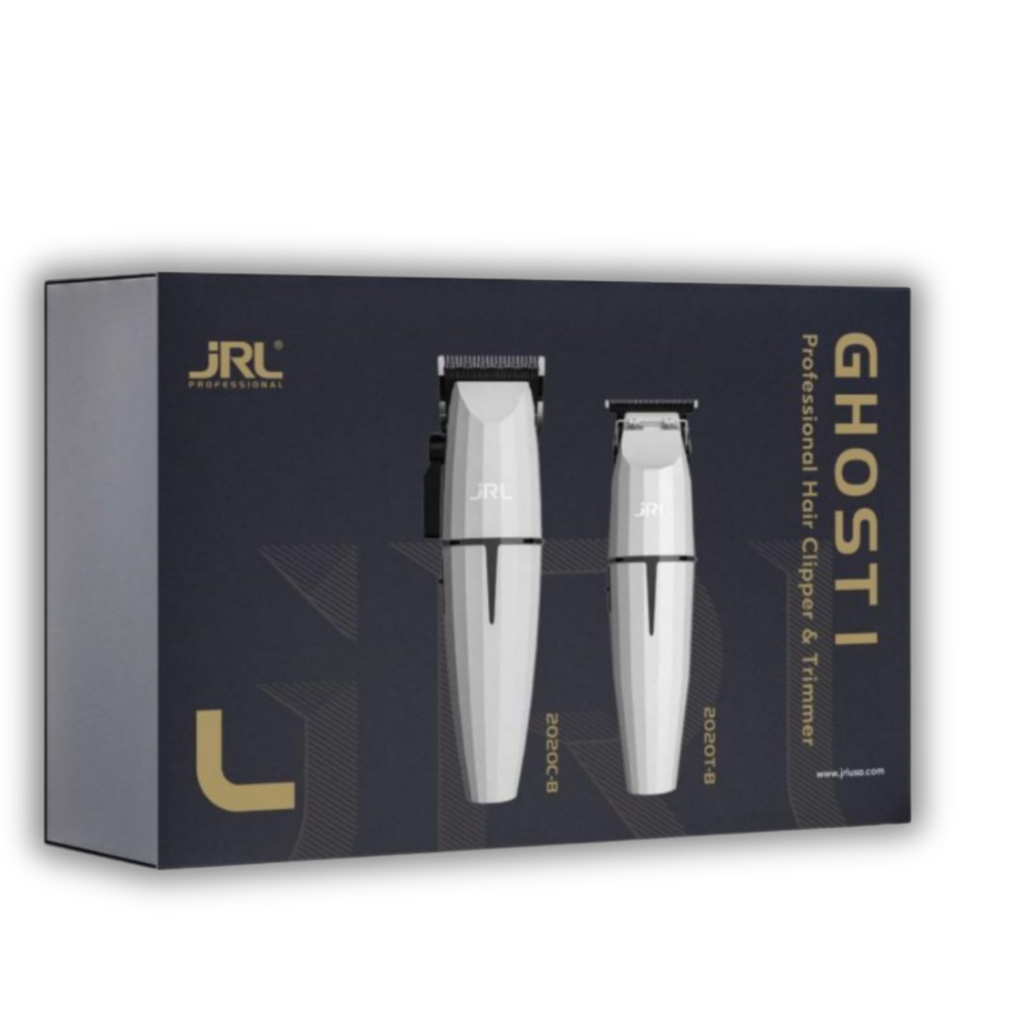 JRL Ghost Herren-Haarschneide- und Barttrimmer-Set – Präzisions-Haarschneider – Friseur-Set – Weiß