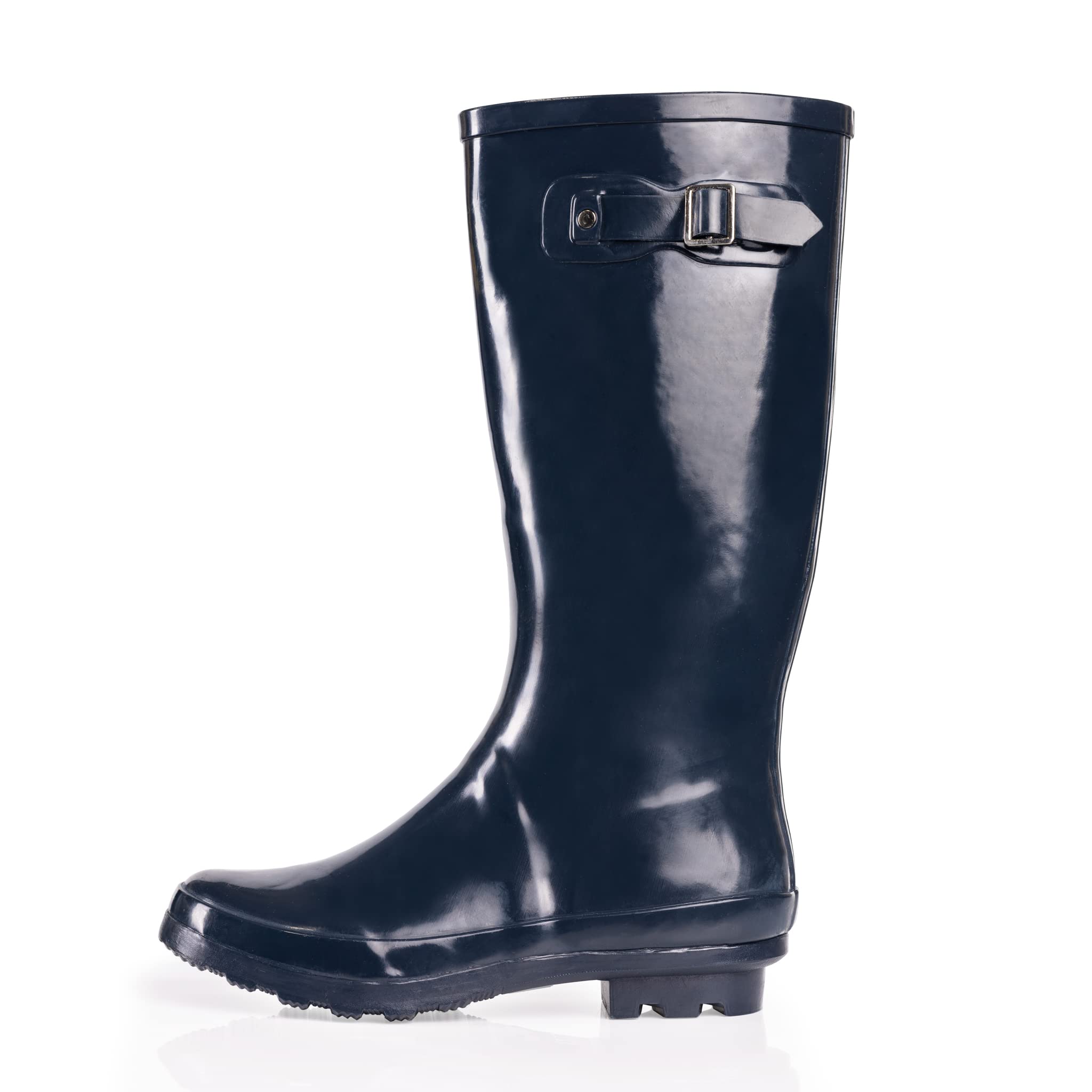 NORTY Waterproof Rain Boots for Women, Tall & High Calf, Slip-Resistant, Comfortable, Stylish, Multiple Colors & Sizes (6-11)