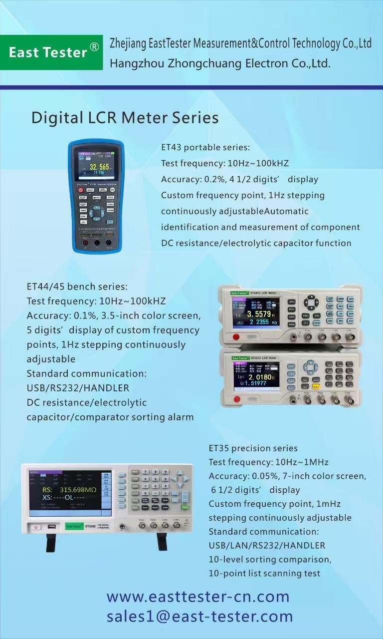 ET433 Handheld LCR Meter - Digital Portable Bridge Tester for Resistance, Capacitance, Inductance Measurement | LCD Display | Data Hold | Electronics Component Testing Tool