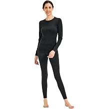 METARINO Womens 100% Merino Wool Base Layer Set Thermal for Hiking Skiing
