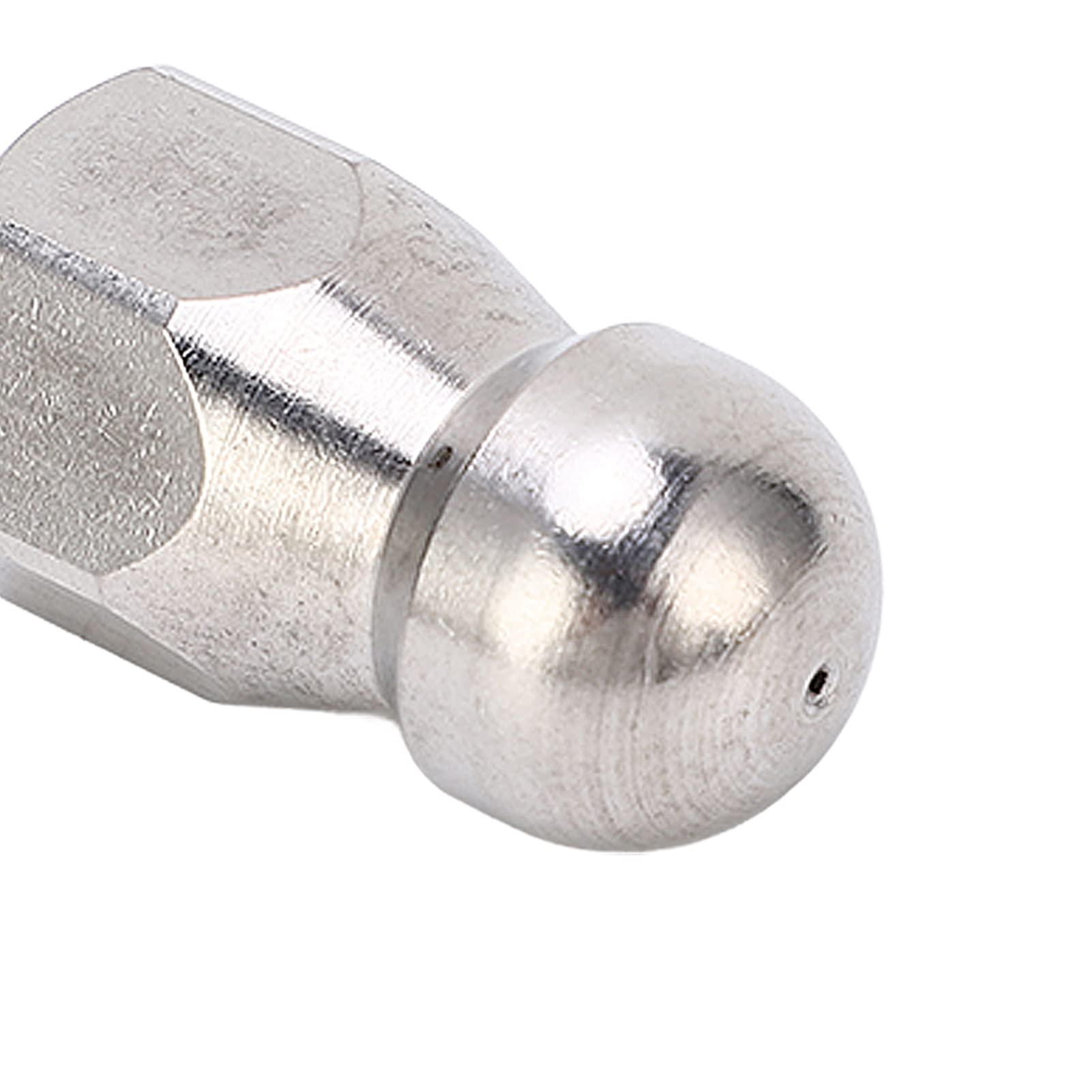 Dysza Myjki Ciśnieniowej, Dysza do Pogłębiania Rur Wysoka wydajność Odporna na Zużycie Stal Nierdzewna Maks. 212 ℉ 5000 PSI do Sprzątania Domu (Głowica kulowa Przód 1 Tył 3