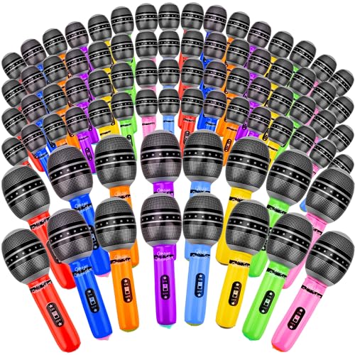 Microphones gonflables rétro pour fête thématique des années 80 et 90