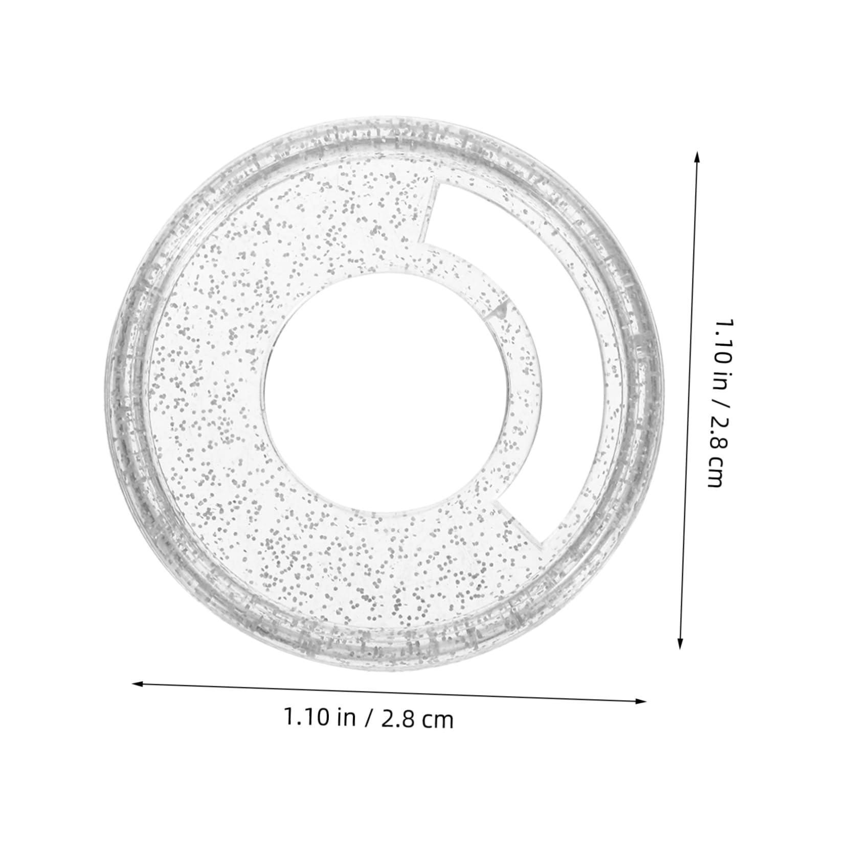 Operitacx 250stücke Kunststoff-lochring-binder Discs Für Notizbuch Und Planer Erweiterungsdiscs Leicht Und Tragbar Für Flexibles Binden Von Loseblattpapieren Transparentem Glitzerdesign