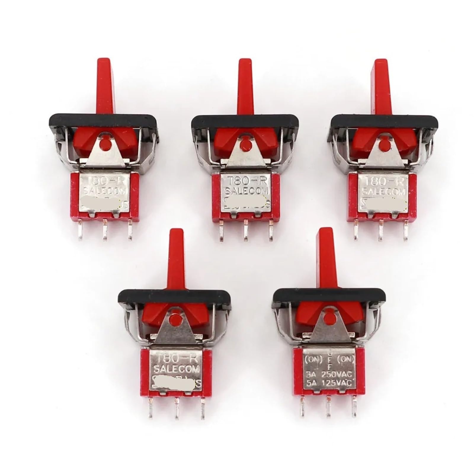 Interruptor MOM-OFF-MOM mini rocker para maquetas y paneles de control DIY 5Pcs 2