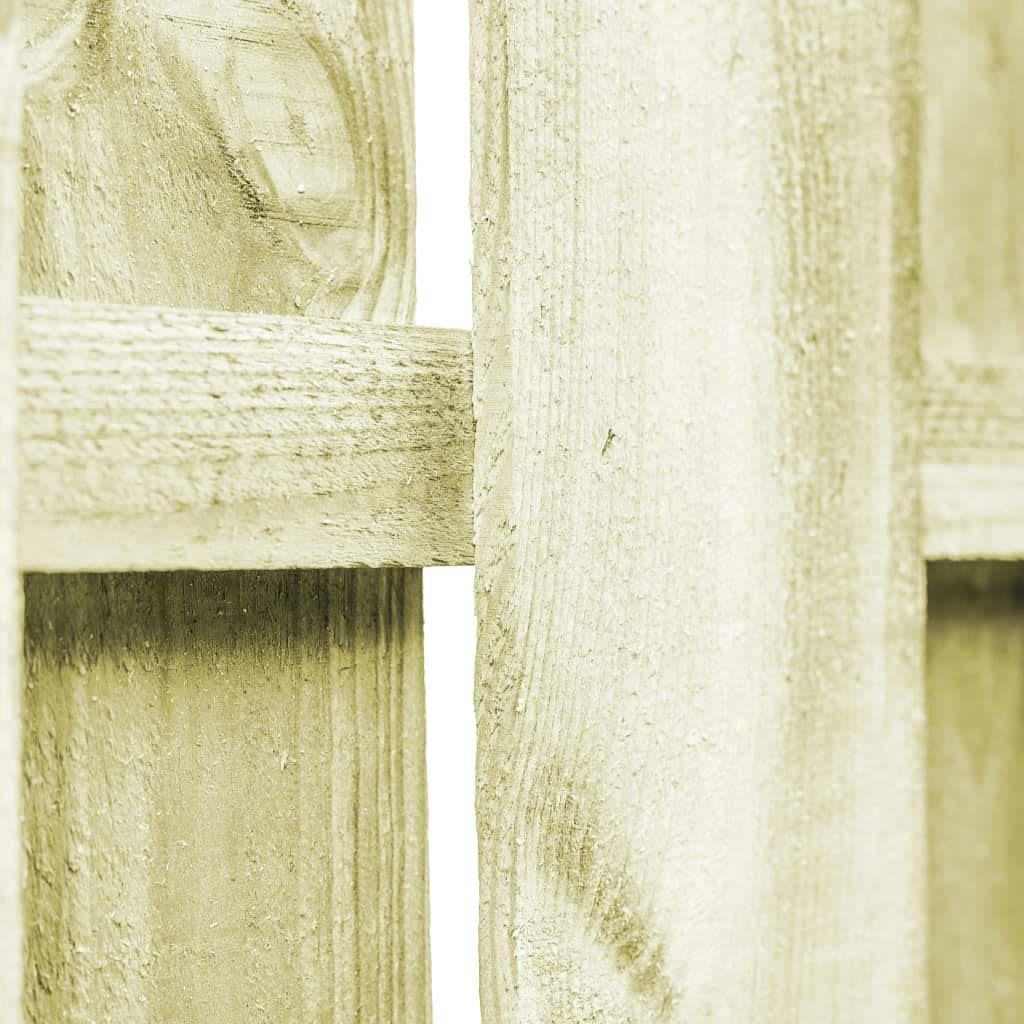 Festnight Puerta de Valla Madera, Cancela de Valla Jardín Exterior, Resistente a la Intemperie y a la Putrefacción, Puerta Diseño Arqueado Verde 100x150 cm