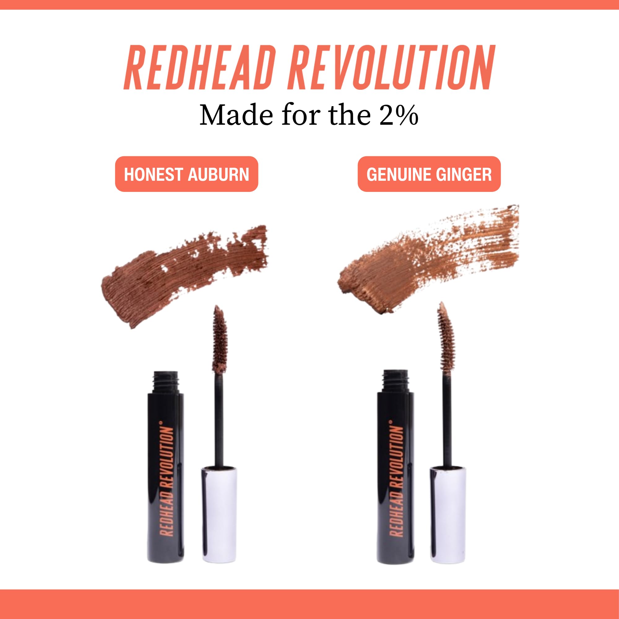 's Vegan Gingerlash Redhead tusz do rzęs, jasnobrązowy tusz do rzęs dla rudych i blondynek (prawdziwy imbir)