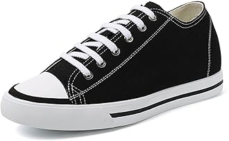 CHAMARIPAMen's Invisible Height Increasing Elevator Shoes Lace-Up Fashion Casual Comfortable Sneakers Genuine Leather Lifting Shoes That Make You 2.36/2.76 Inches Taller Handcrafted