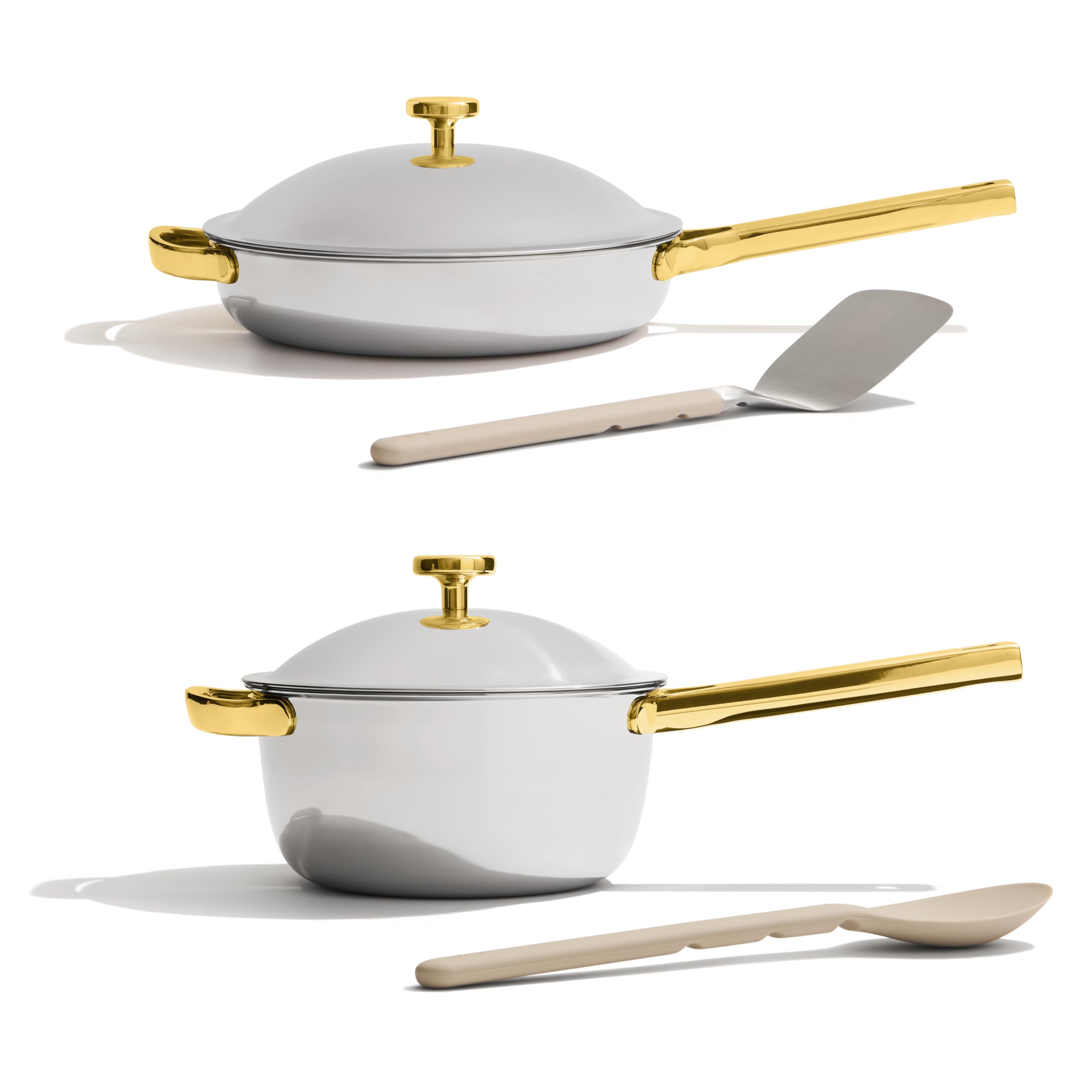 Our Place Mini Titanium Pro Cookware Duo | 6-Piece Tri-Ply Titanium Cookware Set with Always Pan Pro & Perfect Pot Pro | Non-Toxic No-Coating Nonstick