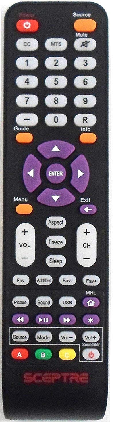 Amazon.com: SCEPTRE 142021270009C REMOTE CONTROL FOR X40 AND MANY