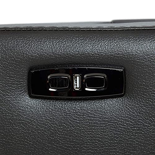 Chita Genuine Leather Power Swivel Glider Rocker Recline,Usb Charge Power Headrest Wooden Contrast Armrest Double Layer Backrest Recliner Chair Sofa For Living Room And Nursery(Grey) #TOP7