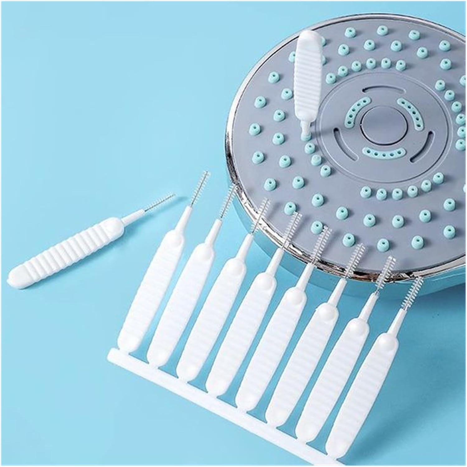 100 PCS Nylon Cleaning Brushes Set, Small Hole Brushes for Shower Head Faucet Keyboard Phone(300PCS)
