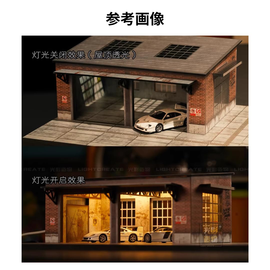1/64 ガレージ　駐車場　倉庫　模型　ジオラマ　ミニカー用ディスプレイ　D12 Amazon.co.jp: 1/64 ミニカー用 ガレージ 倉庫 ジオラマ 駐車場付き