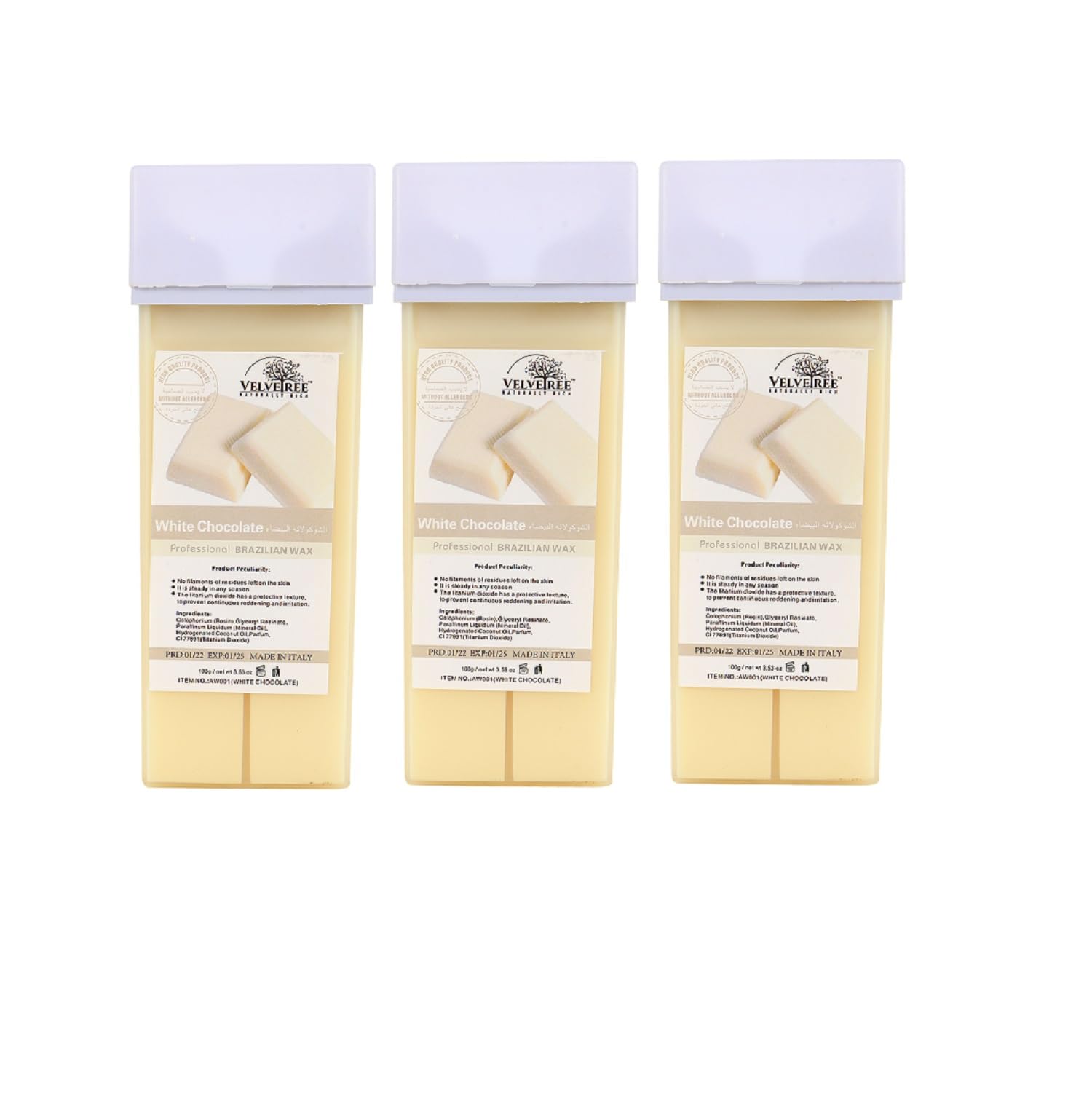 Velvetree Wax White Chocolate Roll-On Wax Kit (Set of 3 Refill wax) 100gm (B0CHFRLWJ3) Amazon Price History, Amazon Price Tracker