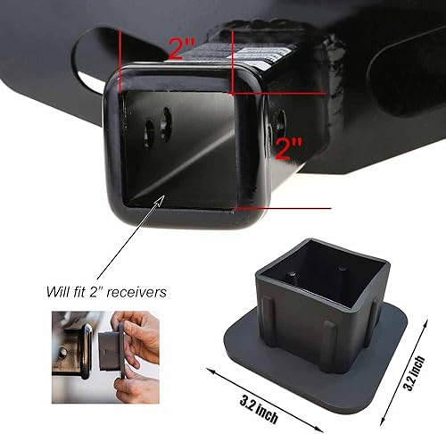 Miniatura 3 de Personaliza tu cubierta de enganche de remolque AUTO, tapa de enchufe de tubo receptor de remolque de patrón personalizado, compatible con inserto