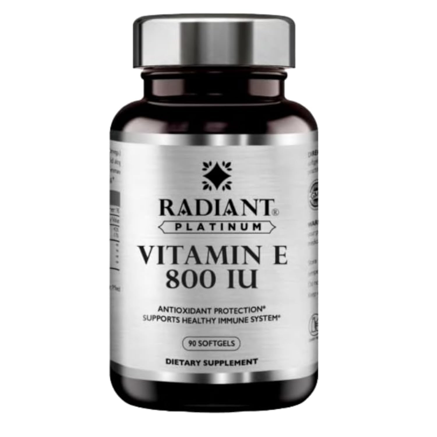 RADIANT PLATINUMVitamin E 800 Iu | Supports Immune System Function | Powerful Antioxidant | Supports Skin Health | 90 Softgels