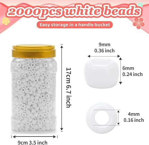 Vista 89 de Iooleem Cuentas de pony (2000 cuentas de poni negras), cuentas para hacer joyas, cuentas para manualidades, suministros de cuentas