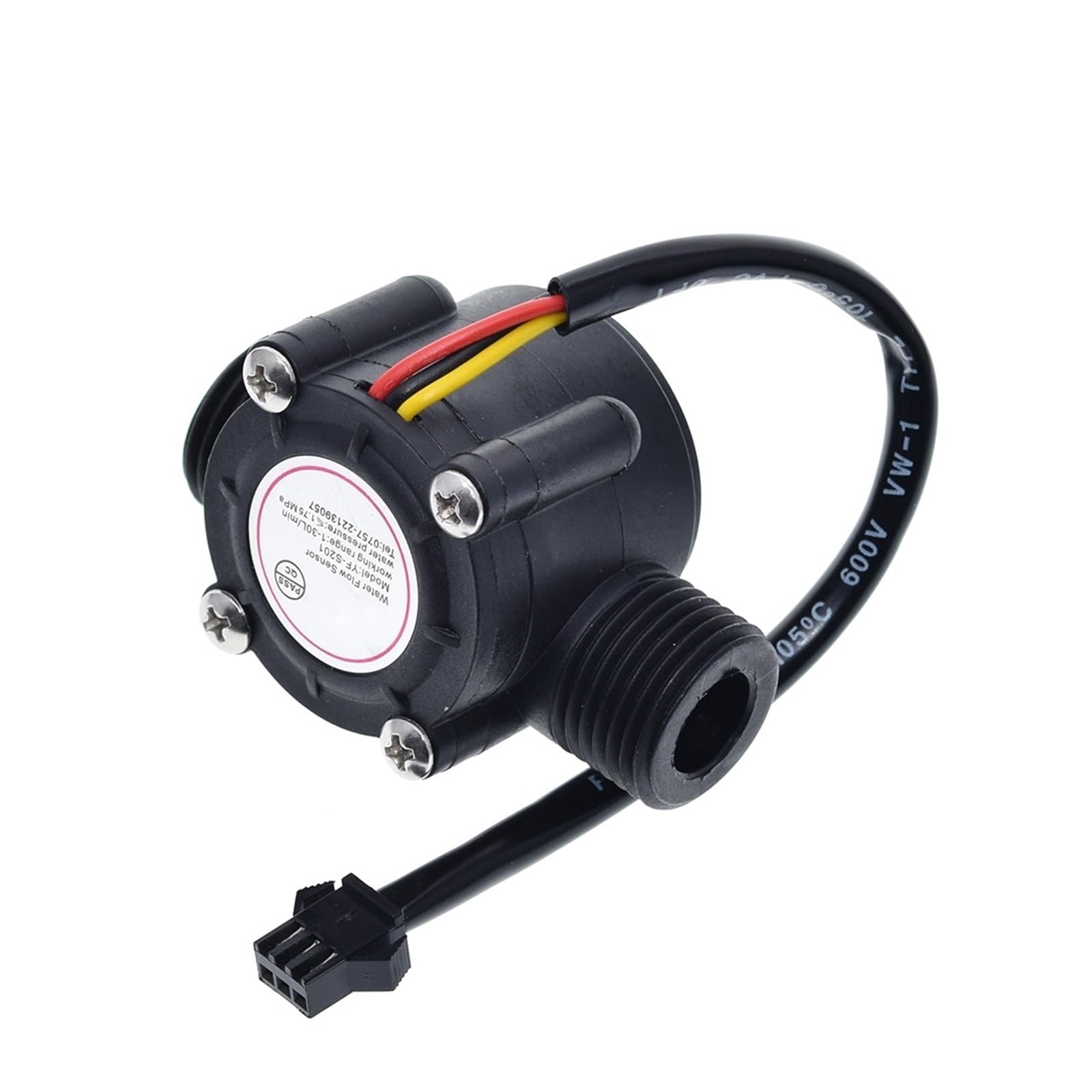 Sensore Pressione 2.0MPa Sensore Di Flusso Acqua 1-30 L/min - Modulo Hall Per Misurazione Portata, Controllo Sistemi Idrici Flussostato Acqua - Foto 2