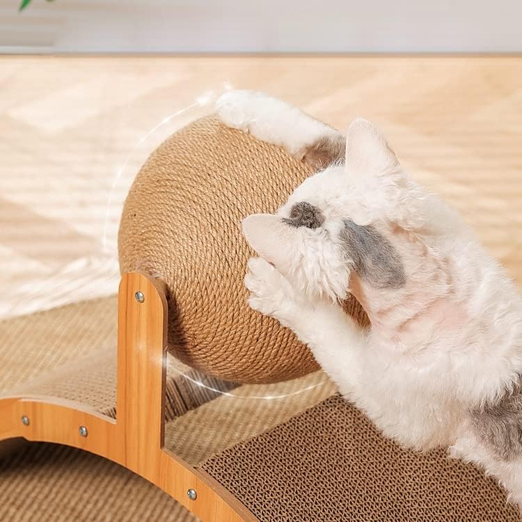 review Cat Scratcher/Cat Scratch Post Arch Bridge cat Scratch Board wear-Resistant Vertical sisal cat Scratch Ball cat Toy cat Claw Board Cat Scratcher Post (Size : Large)