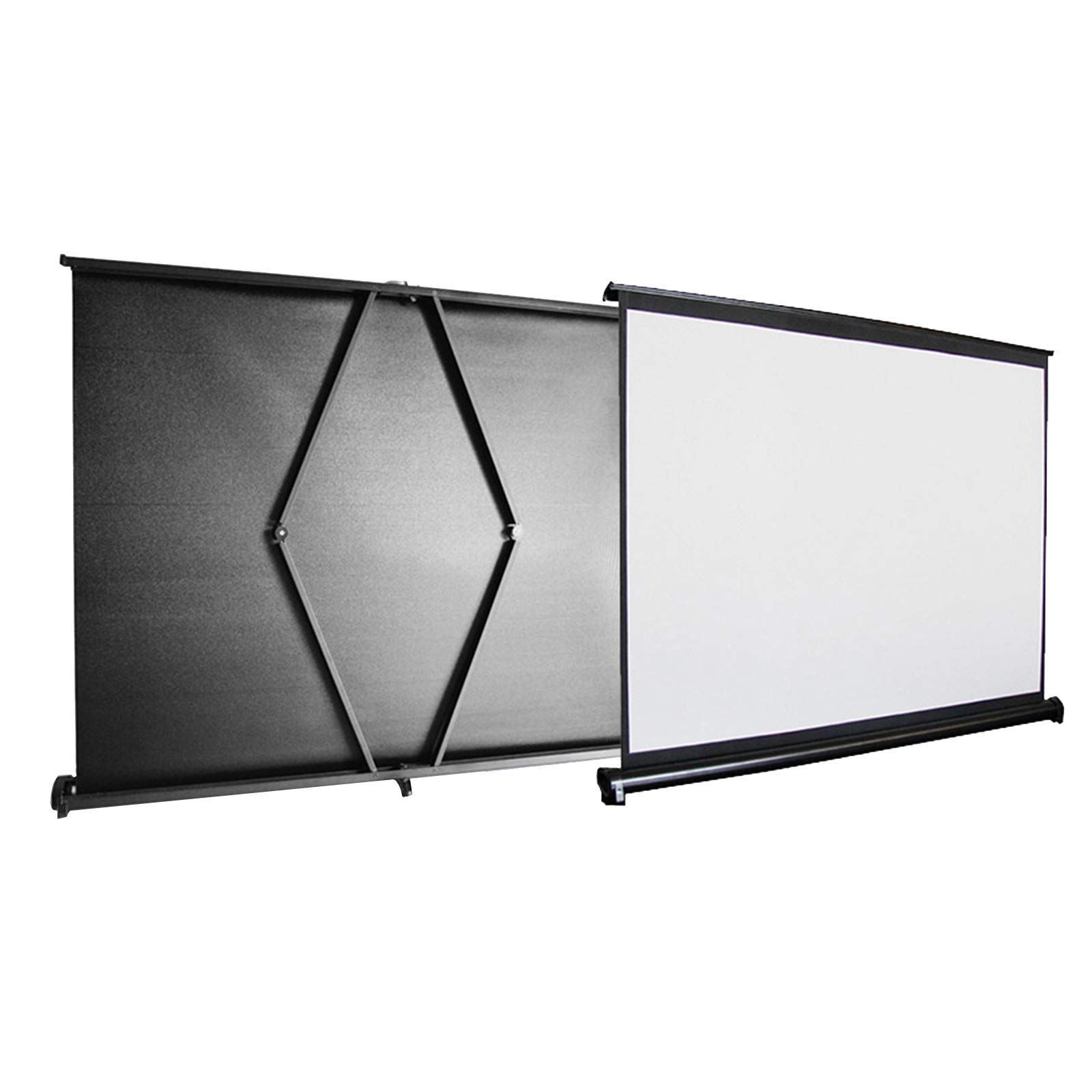 Pantalla de proyección de Mesa portátil, tamaño máximo de 50 Pulgadas 16:9 Pantalla de proyector desplegable para Cine en casa Cine en Interiores y Exteriores Video Oficina