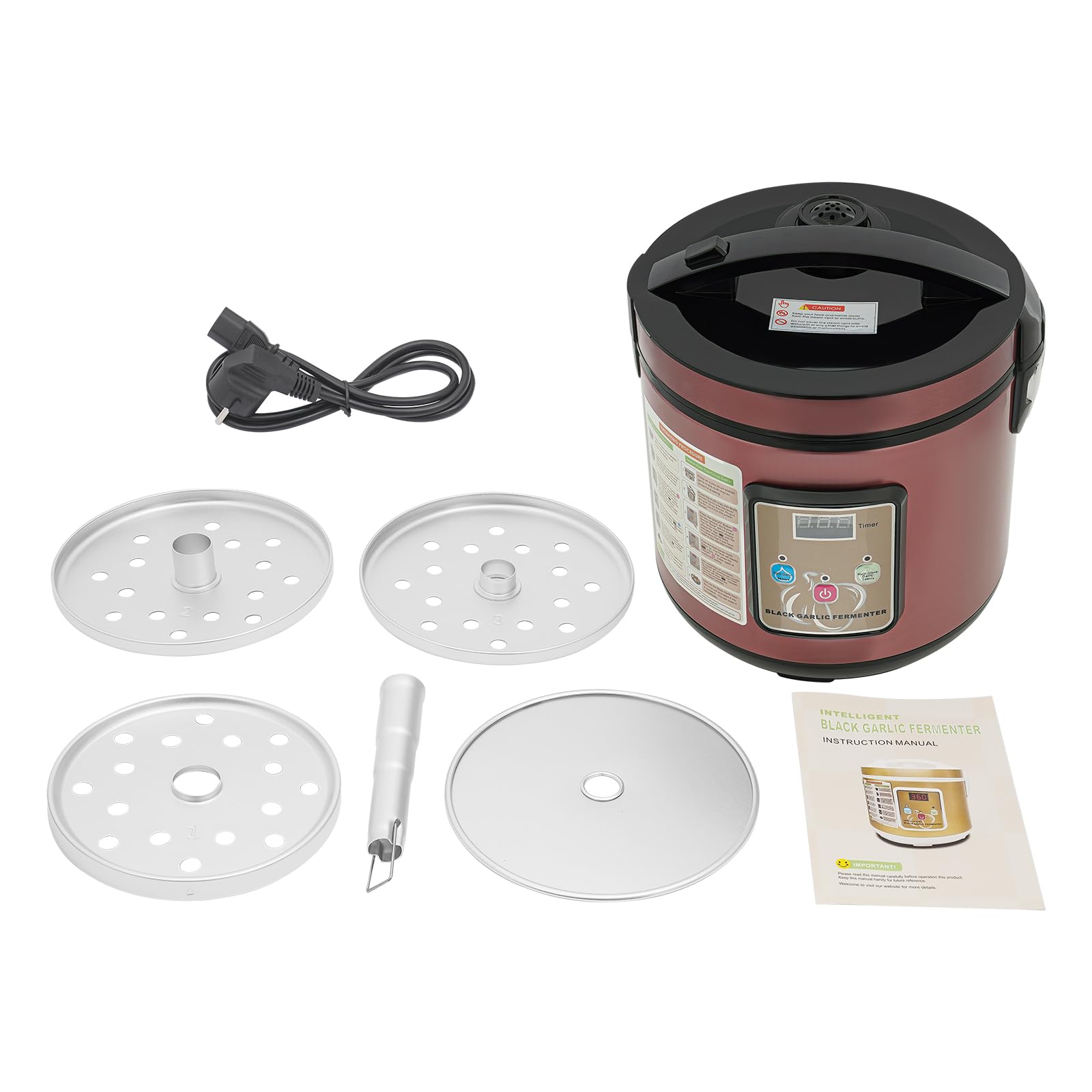Automatischer Knoblauchfermenter Schwarzer Knoblauch Professioneller Fermenter 5L für Joghurt Natto und Kimchi mit intelligentem Temperaturprogramm 50-85°C