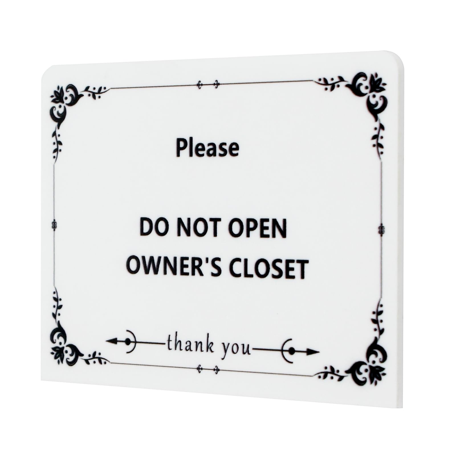 2Pcs Do Not Open Owner's Closet Sign 4 x 3in - Owners Closet Sign - Airbnb Essentials for Hosts privacy - Airbnb Signs for Host