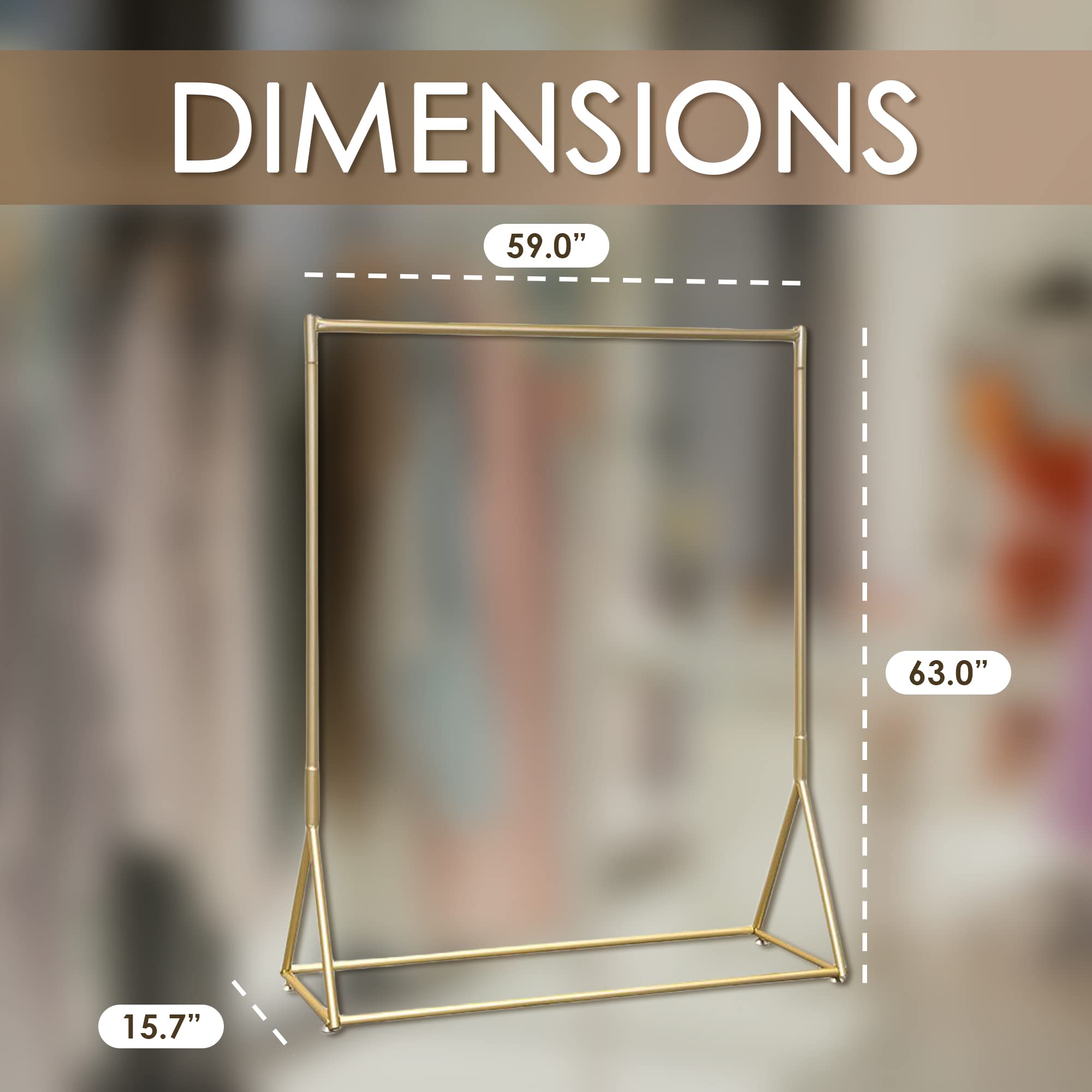 VitaBona Clothing Rack, Retail Display Clothes, Clothing Hanging, Organizer Display, Garment Racks l Easy Assemble Clothing Rack for Bedroom or Boutiques