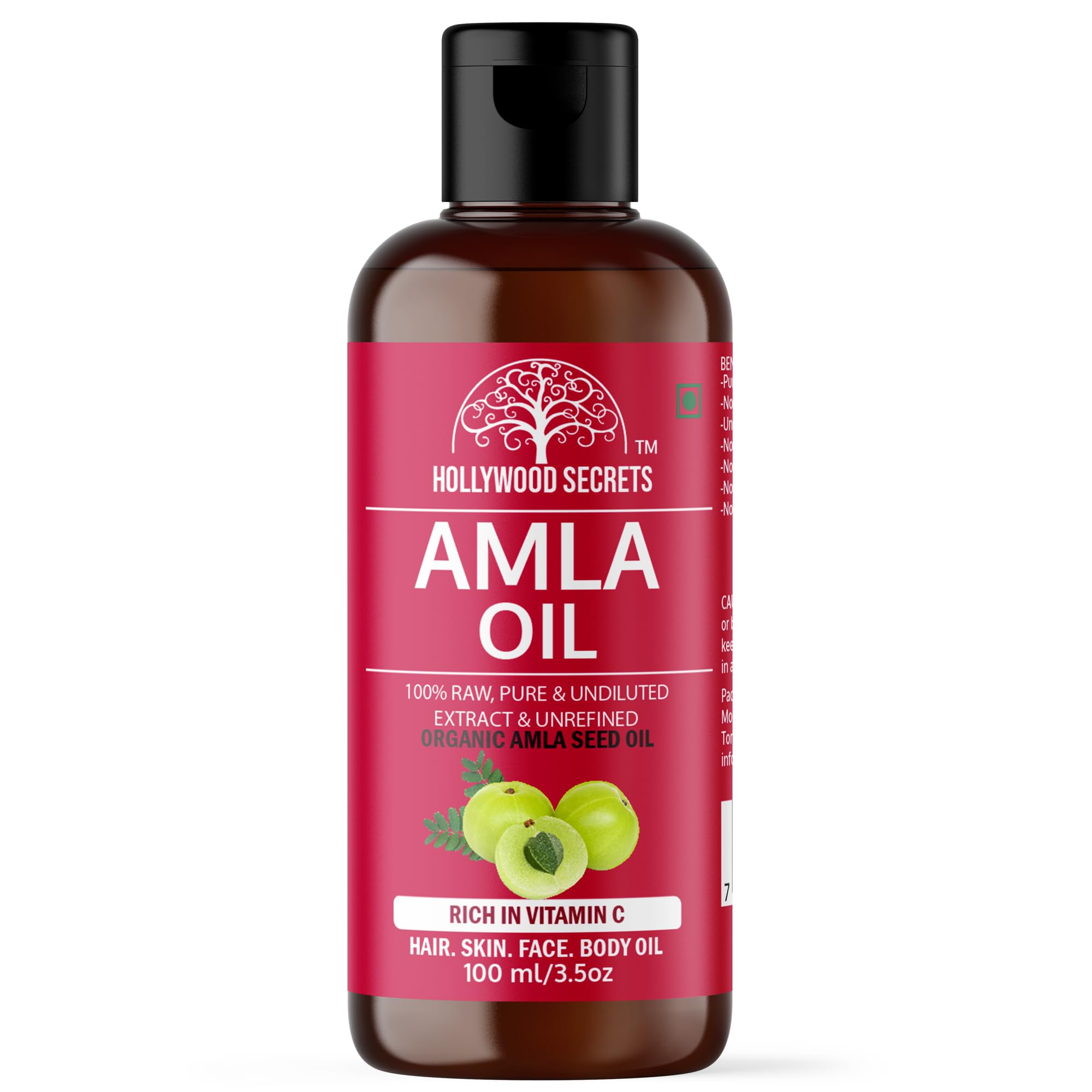 Organic Pure Amla Seed Oil Hair Growth Skin Face Grey Hair 100 ml