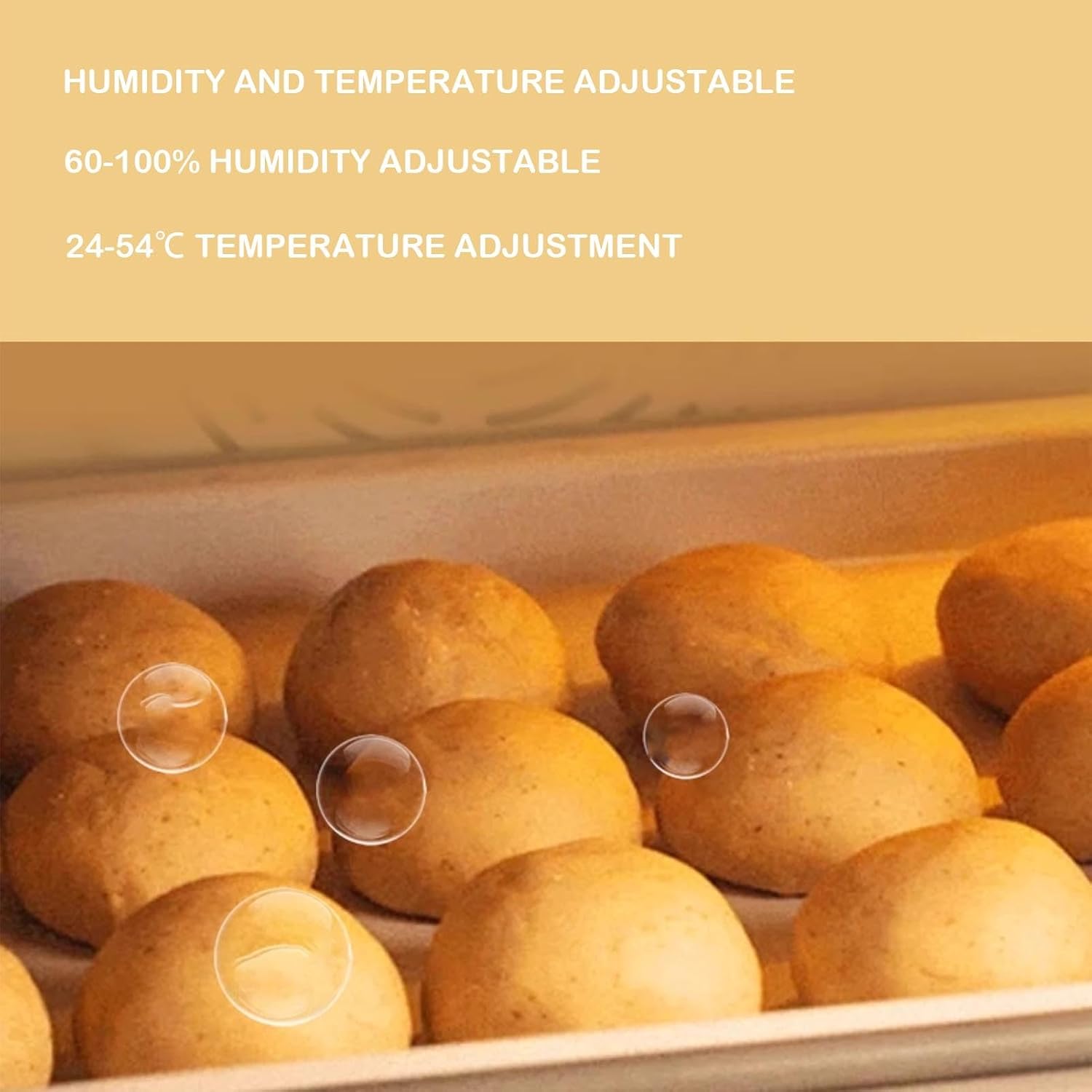 Kitchen Dough Proofer Machine With Humidity And Temperature Control Sourdough Bread Proofer Box Yogurt Maker Proofing Fermenter Chocolate Melter Maximum capacity for fermenting 2.5KG dough