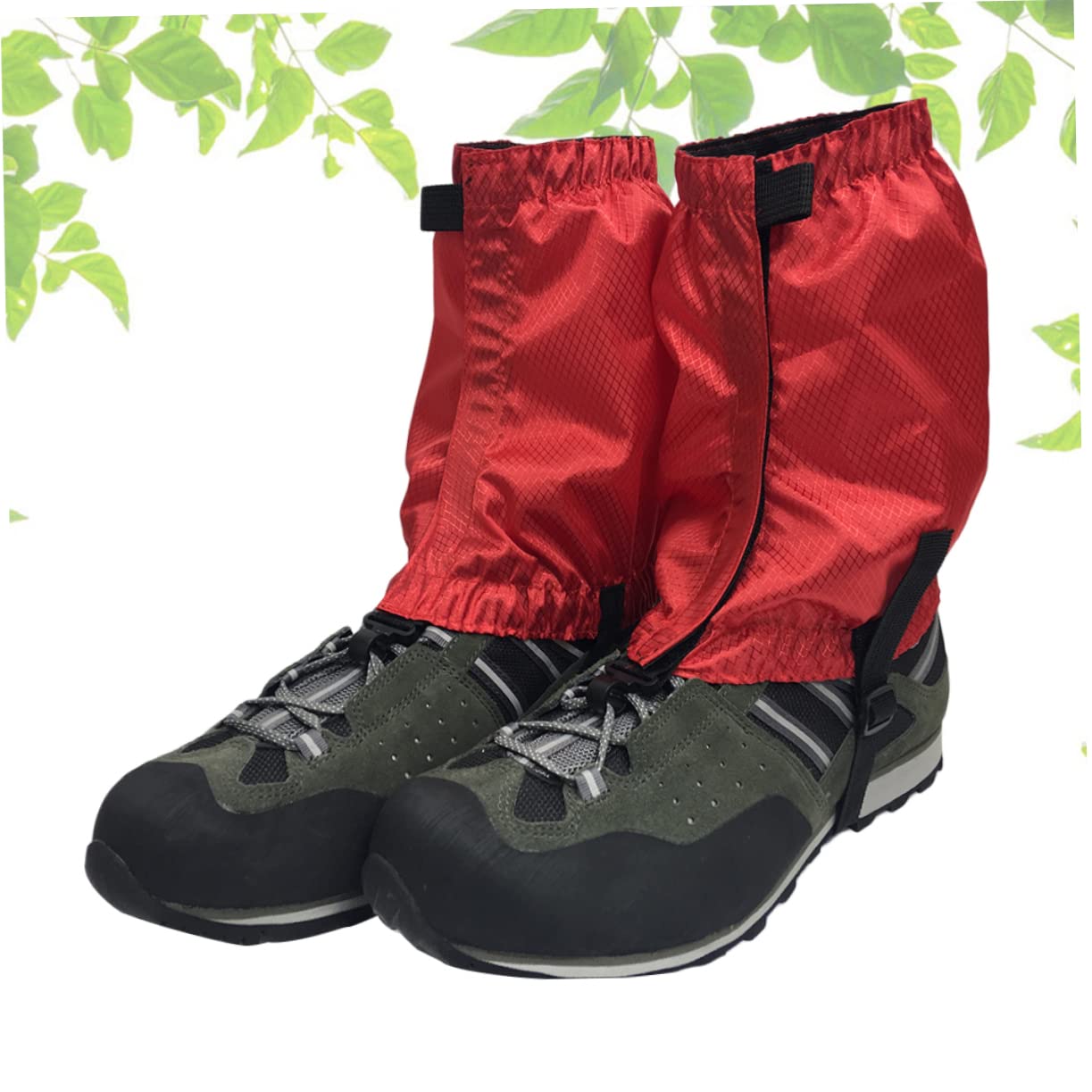 Happyyami 3 Paires guêtre de Marche imperméable guêtres de Marche guêtres Anti-déchirure Escalade Vivre d Aventure siphadventure Roux guêtres d'extérieur guêtre de Marche à la Cheville Rouge