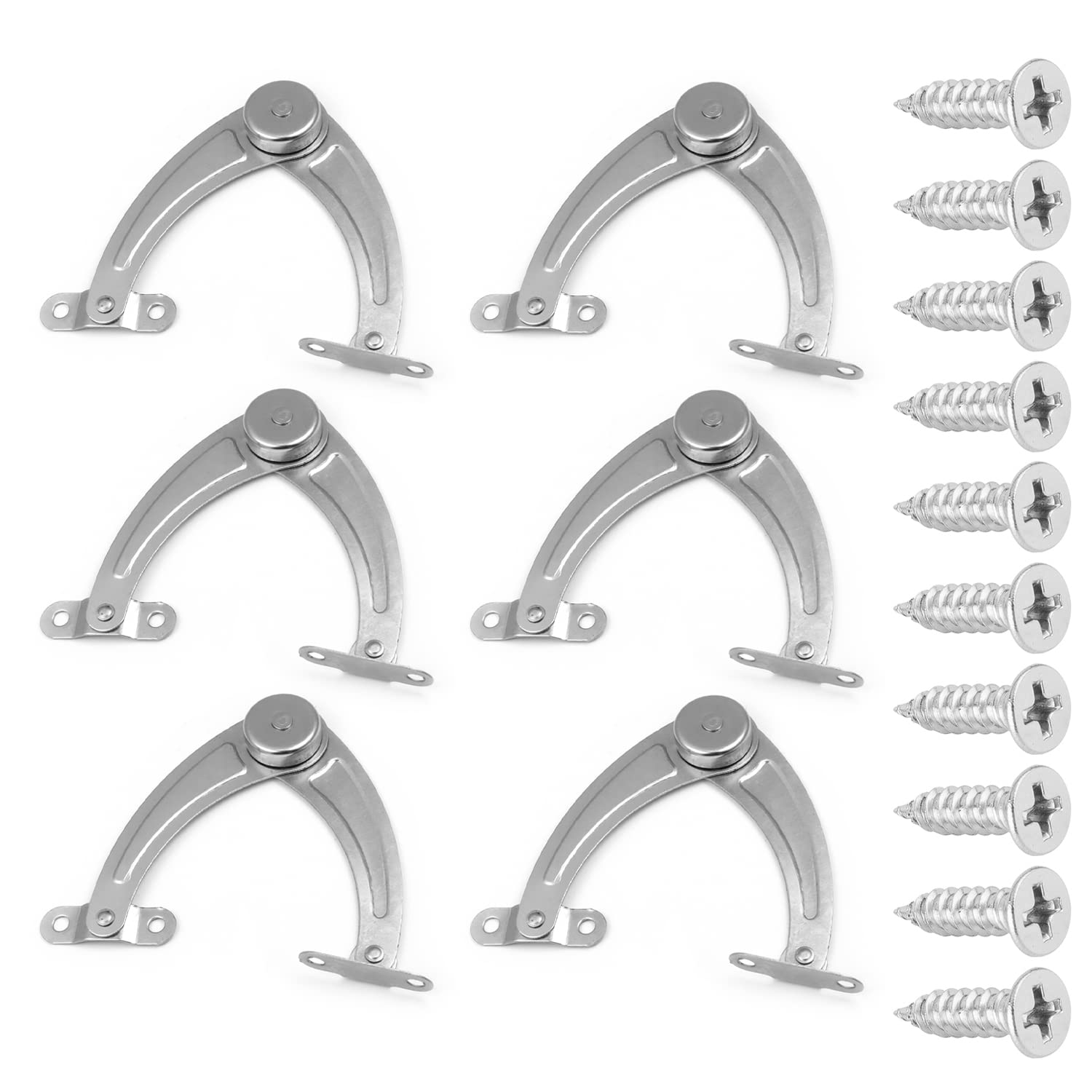 Cerniere Per Mobili 2 Pezzi - Supporto Coperchio Sollevabile In Metallo Nichelato, 138mm X 1mm