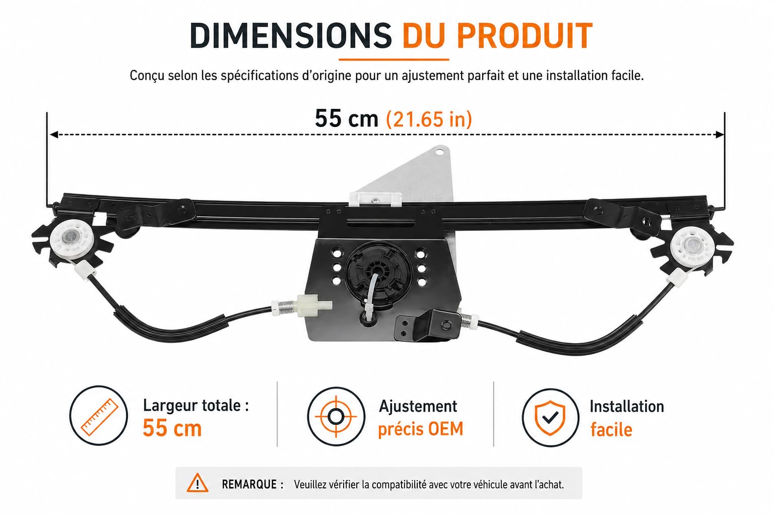 Alzacristallo elettrico anteriore sinistro compatibile con Citroen C3 II 2009-2020 Conduttore 9221FQ 9221FR 9802617780 Meccanismo Completo