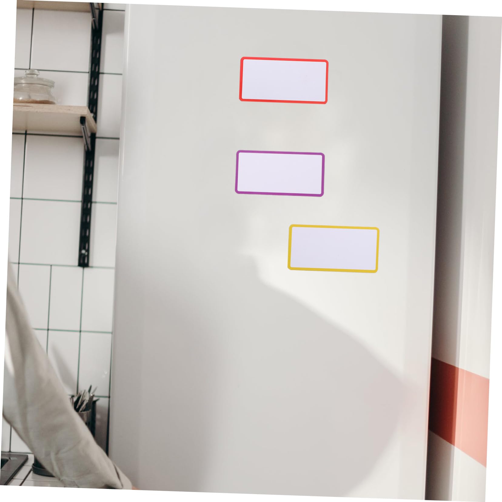 NUOBESTY 5 Set di Etichette Cancellabili a Secco con Magnetico per Classe Ufficio Etichette Magnetiche per Marcatura Alimentare (confezione da 50 Pezzi * 5