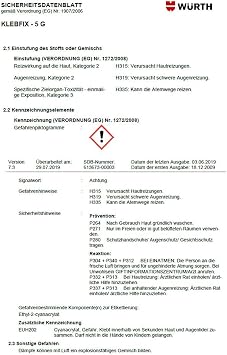 Würth Klebfix Dos Süper Yapıştırıcı 5gr