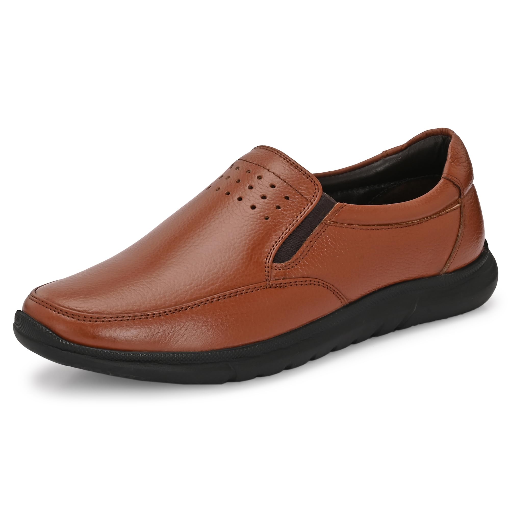 blue leather by centrino Genuine Leather Men’s Loafer Shoes | Formal Shoes for Men Leather | Slip On Loafers | Office Shoes, Wedding Party Casual Outdoor Wear | Lightweight Cushioned Sole (4093)-picture-23