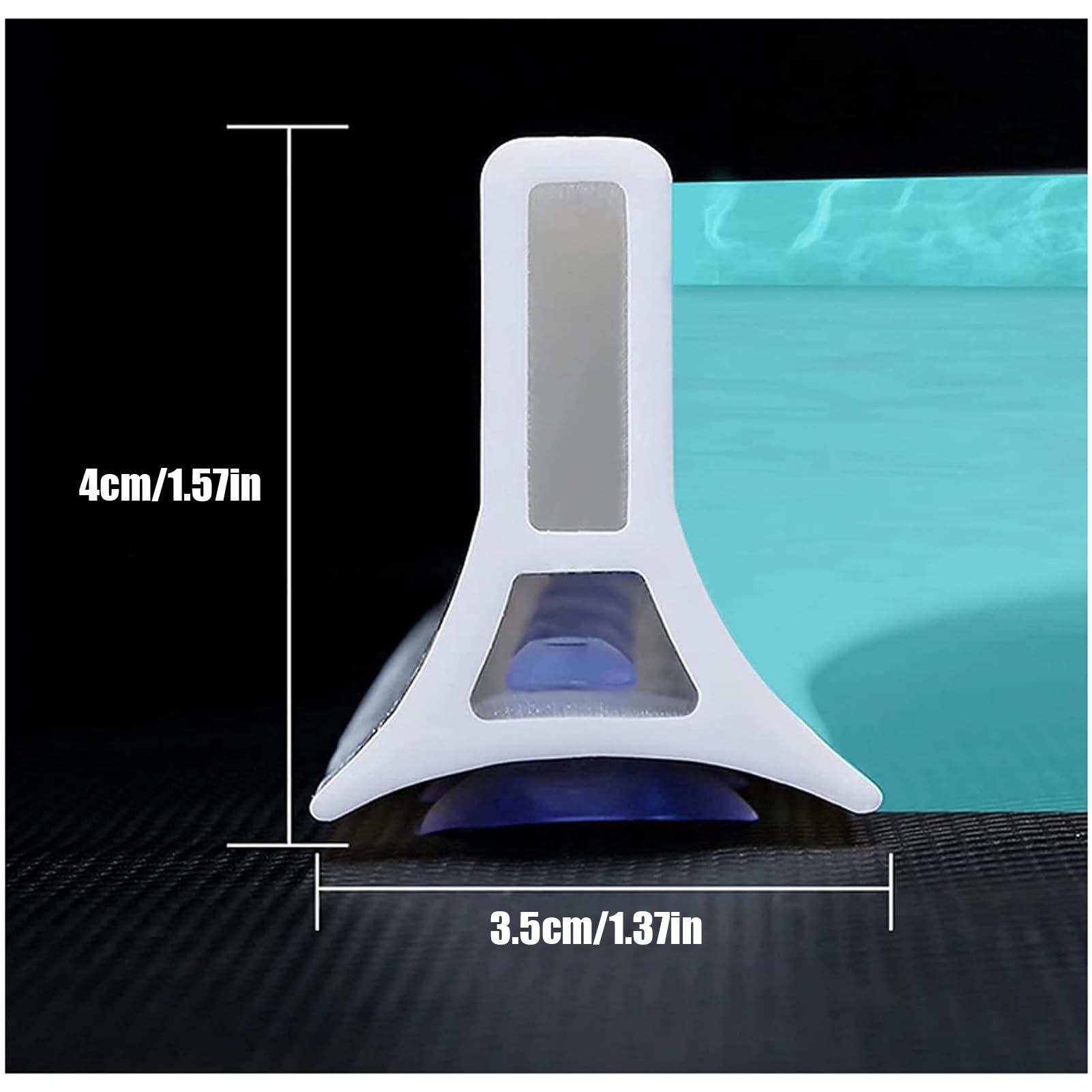 Barriera contro la diga dell'acqua della soglia della doccia, con ventosa paraspruzzi per la porta della doccia del bagno, barriera d'acqua rimovibile per pavimento (dimensioni: 110 cm)