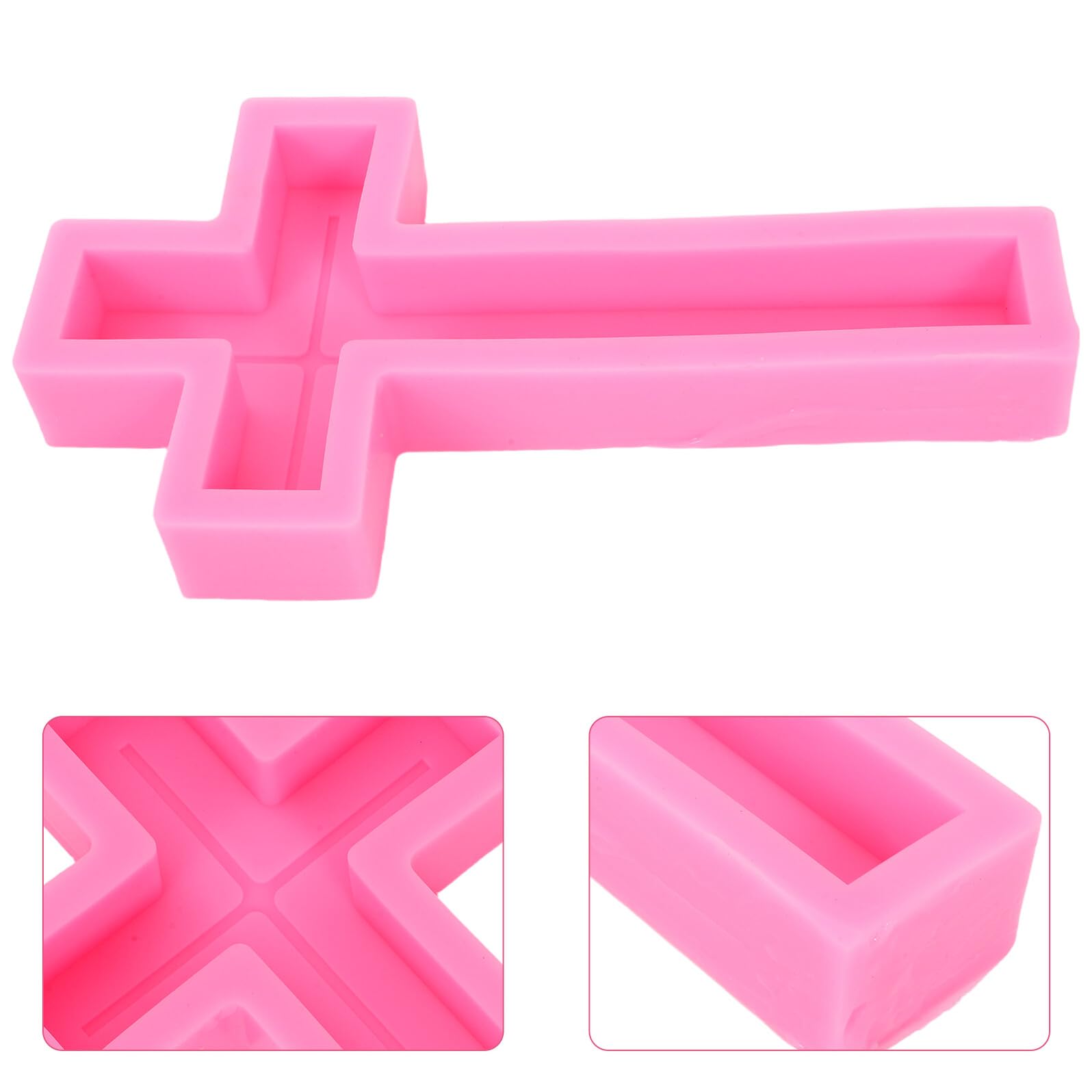 Didiseaon Stampo in Silicone a Forma di Croce 33 CM per Candele Saponi e Resina Fai da Te Flessibile Resistente al Caldo e Riutilizzabile per Decorazioni Artigianali Religiose