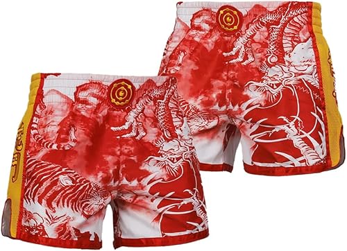 Miniatura 18 de FLUORY - Pantalones cortos para artes marciales mixtas, kickboxing, lucha en jaula o Muay Thai, ropa deportiva para entrenamiento