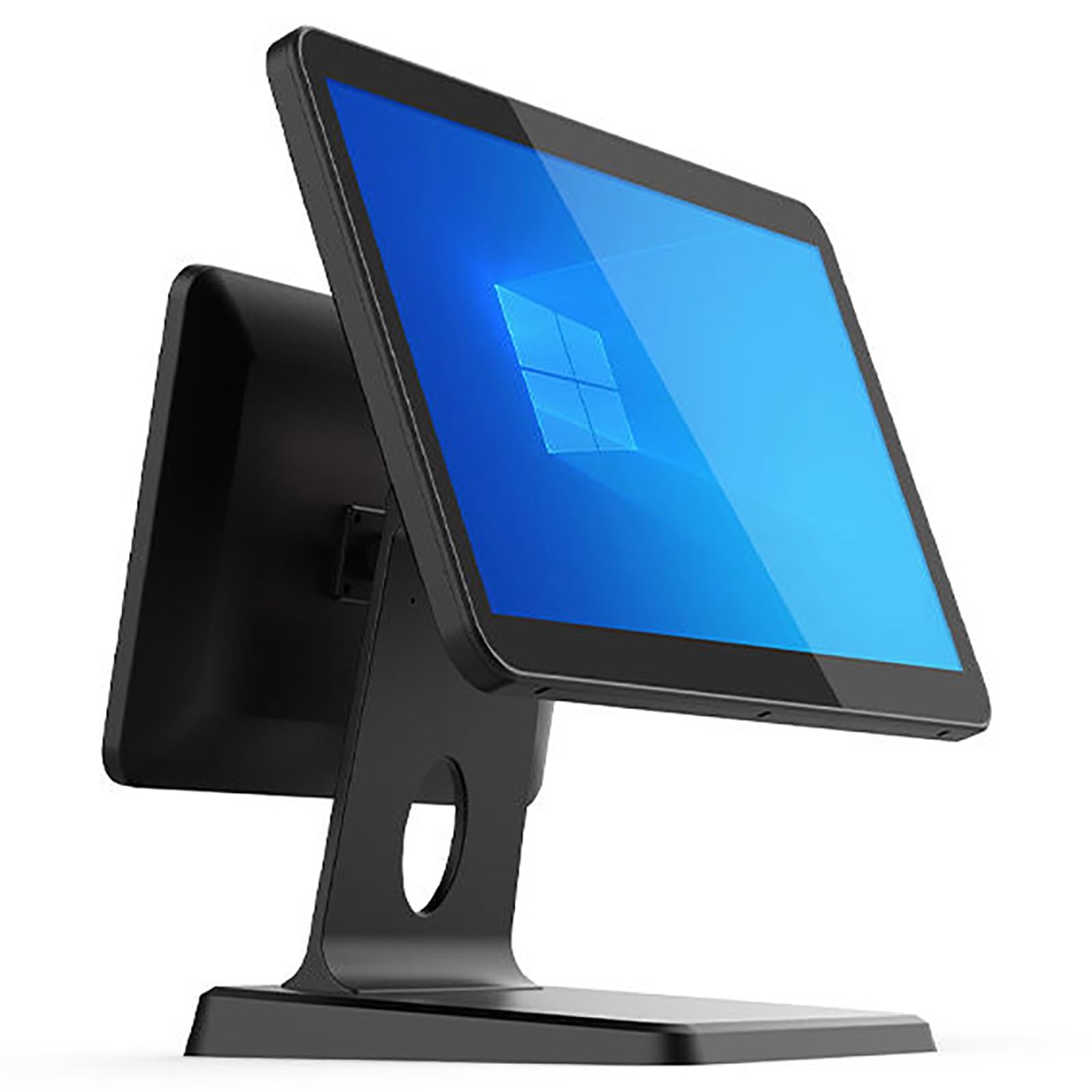 Registratore di cassa a doppio schermo-cassa POS touchscreen 15,6"+11,6" | Con i3 8G 64G SSD MSATA, interfacce avanzate, Wi-Fi 5G integrato, Windows 10 per negozi e attività commerciali