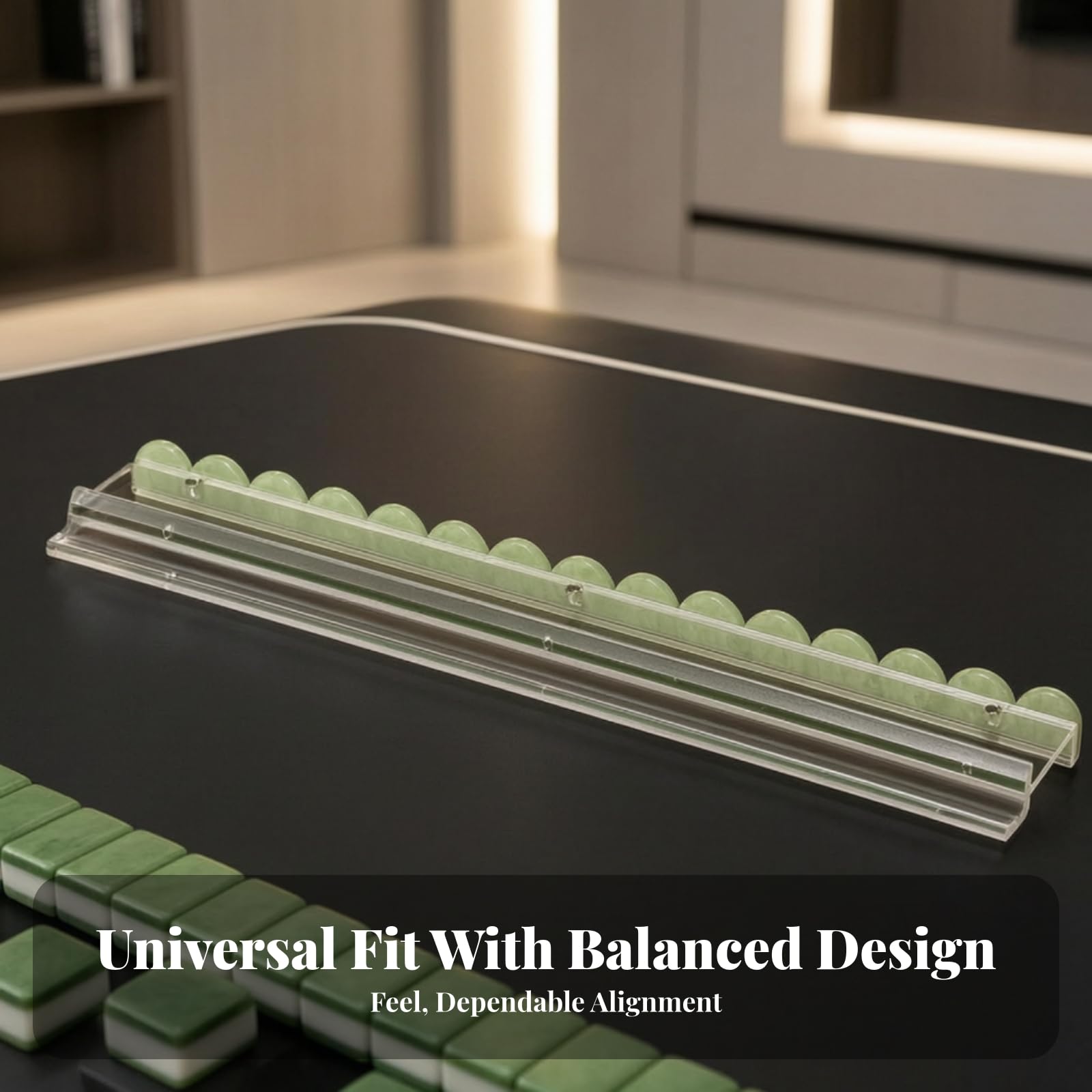 4 Piezas Rack en Forma con Diseño U Pulgadas Rígido Rack Acrílico Transparente Compacto Organizador Fichas con Ranura Abierta, Verde