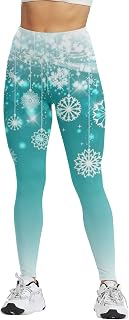 Aoklidil Leggings Women's High Waist Leggings Women's Christmas Print Series Women's Tights with High Waist Compression Trousers for Yoga, Running, Gym and Daily Sports Leggings High Waist