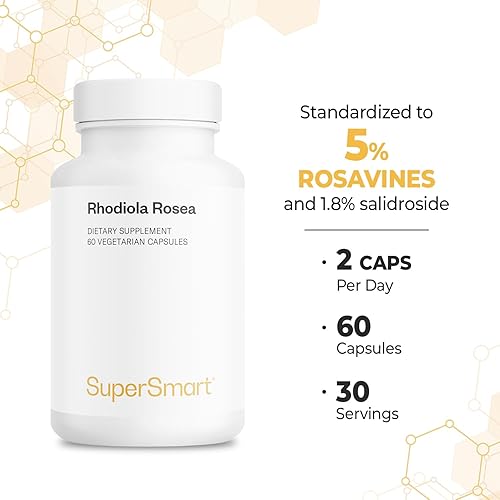 Miniatura 5 de Supersmart - Rhodiola Rosea 600 mg por día - Suplemento adaptógeno | Sin OMG y sin gluten - 60 cápsulas vegetarianas