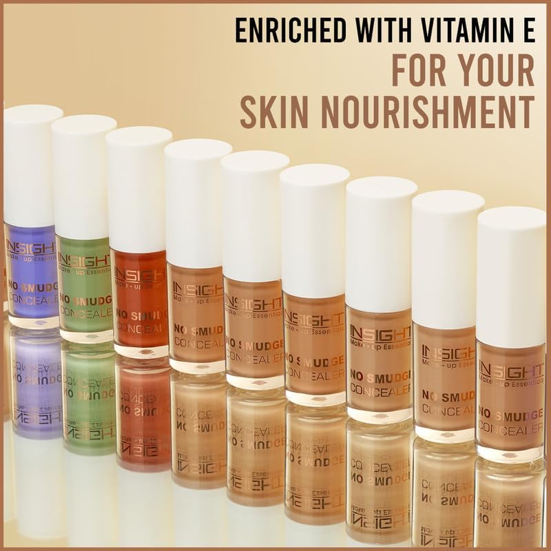 Image of INSIGHT No Smudge Concealer |High Coverage | Lightweight Formula | Crease-Free Finish | Long-Lasting |Blemishes & Redness |Flawless Look |Green Corrector-5g (Pack of 2)