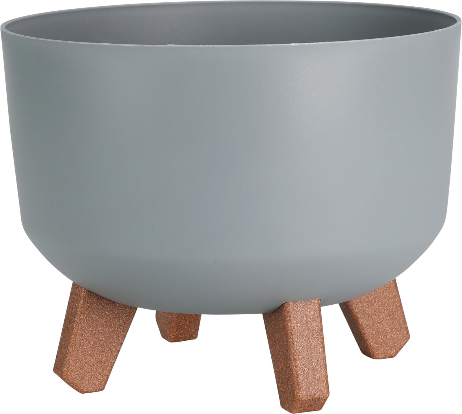 Muddy Hands Grey Decorative Plant Pot With Legs Indoor Home Outdoor Garden Round Flower Planter Stand Holder Cover (, Ø 24Cm)